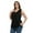 Black, variant on Women's Plus Size V-neck Sleeveless Blouses Pleated Tank Tops Casual Solid /Floral Printed Summer Sleeveless Shirts XL-5XL
