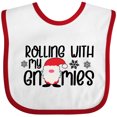 thumbnail image 3 of Inktastic Rolling with My Gnomies Cute Christmas Gnome in Hat Boys or Girls Baby Bib, 3 of 4