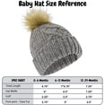 thumbnail image 4 of Rising Star Infant Hat and Mittens Set, 0-24 Months, Baby Winter Beanie and Gloves, Baby Girl Hats and Mittens, Faux Fur Gray, 4 of 8