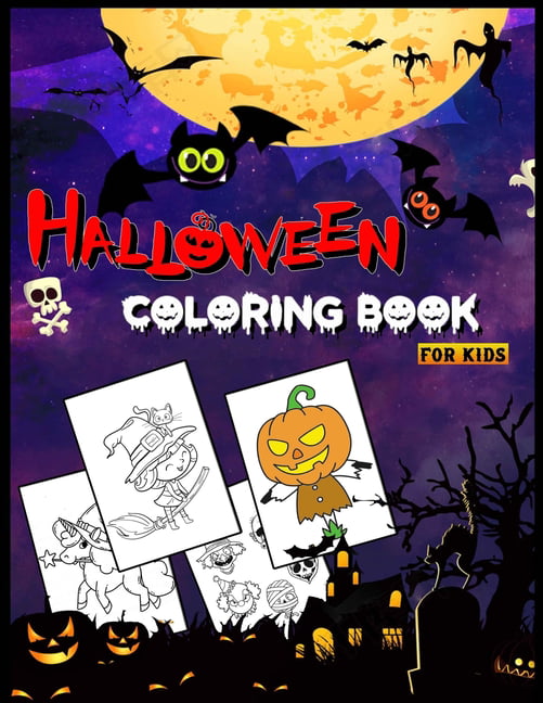 Halloween Coloring Book For Kids: A Collection of Scary & Fun coloring ...