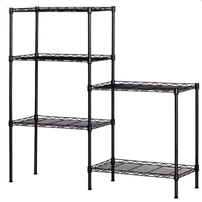 21 x 11 x 59 5 Shelf Metal Storage Rack, SEGMART Heavy Duty Wire Storage  Shelf for Kitchen, Sturdy Bakers Rack for Holding Books Pots Pans Stand