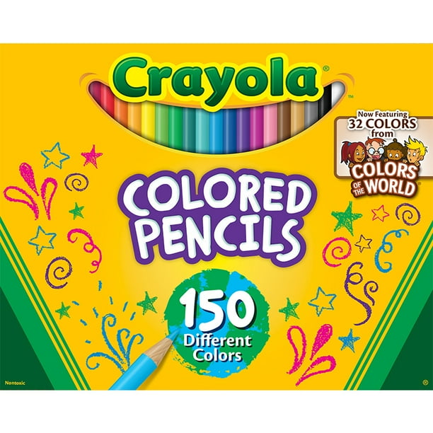 Crayola Colored Pencils, 150 Count, Colors of the World, School