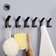 thumbnail image 1 of Ganchos autoadhesivos Bmatwklu para toallas de baño doble soporte de pared aluminio negro, 1 of 5