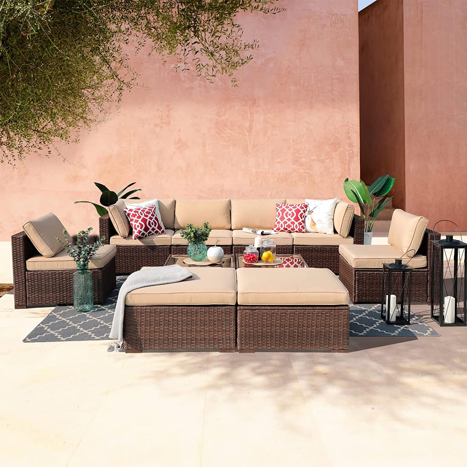 Outdoor Patio Furniture Set, 10 Piece All-Weather Egypt Ubuy