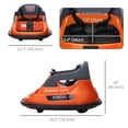 thumbnail image 3 of Aosom 12V Bumper Car for Kids, 360° Rotation with Remote Control, Orange, 3 of 9