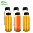 thumbnail image 2 of 8 oz Clear Round Plastic Juice Bottles with Caps BPA-Free, Leak Proof Disposable Drink Containers for Juicing, Tamper Proof, Smoothies, Shakes & Beverages Food-Grade Bulk Pack Juice Bars & Cafes(348), 2 of 6