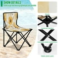thumbnail image 4 of Outdoor Folding Chair 14.46x14.46x22.83 Inches, Camping Folding Chair Easy to Carry Ideal for Outdoor Picnics Camping Park Fishing Yellow Flower, 4 of 8