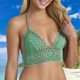 thumbnail image 2 of Women's Crochet Camisole Backless Camisole Knitted Bra Tops Summer Beachwear, 2 of 2