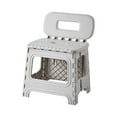 thumbnail image 1 of Almencla Folding Chair Compact Foldable Folding Step Stool for Hiking Kitchen Camping Gray white, 1 of 8