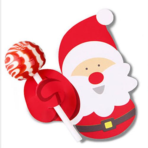 Decoraciones navideñas Tarjetas de papel con piruleta, Santa Claus Muñeco de nieve Pingüino Tarjetas de papel para piruleta de Navidad Pan de azúcar Paquete de regalo de dulces Envoltura para suminist Kaili Sencillez