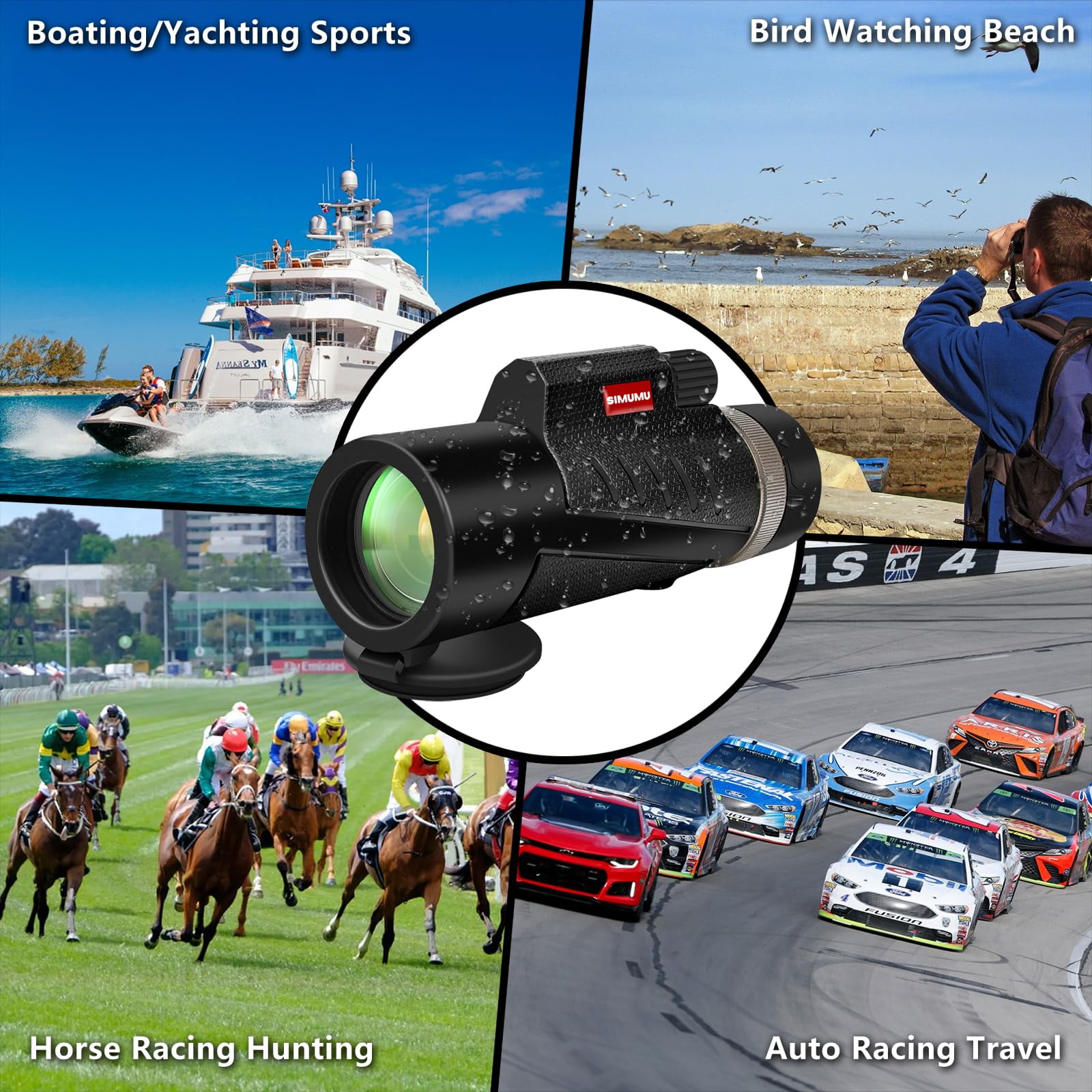 AYAOQIANG 20x50 High Powered Binoculars for Adults, Waterproof Compact Binoculars with Low Light Vision for Bird Watching Hunting Football Games Travel Stargazing Cruise with Carrying Bag