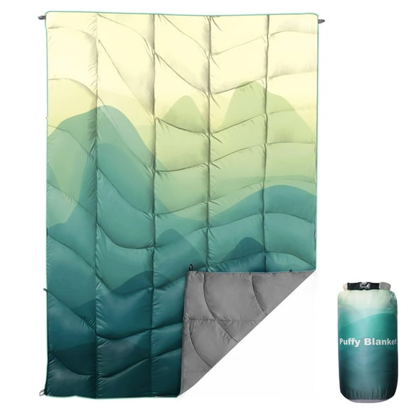 Manta hinchada para acampar al aire libre, ligera, alternativa, estampada, hinchada, para acampar, grande, ultra cálida, colcha superior para hamaca, manta impermeable para viajar, picnic, fiesta en l