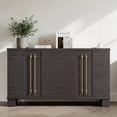 thumbnail image 2 of Hassch Modern Buffet Sideboard with 4 Doors, Credenza with Adjustable Shelves, Coffee Bar Cabinet, Storage Cabinet for Living Room, Dining Room, Entryway, Taupe, 2 of 10