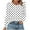 White1, variant on Lmnyox Ruffle Long Sleeve Shirt for Women Trendy Crew Neck Print Tunic Tops Fashion Casual Blouses Outfits