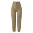 thumbnail image 3 of Gubotare Womens Pants Dressy Casual Women's Yoga Pants Soft Comfy Stretch Loose Straight Casual Pants Running Workout Lounge Pants with Pockets (Khaki,S), 3 of 5