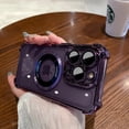 thumbnail image 3 of Luxury Magsafe Electroplate Case for iPhone 15 14 13 12 11 Pro Max Airbag Shockproof Magnetic Transparent Bumper Hard Back Cover, 3 of 5