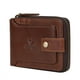 thumbnail image 1 of Cartera con cremallera MING CLAN con bloqueo RFID de piel, plegable, marrón, 1 of 6