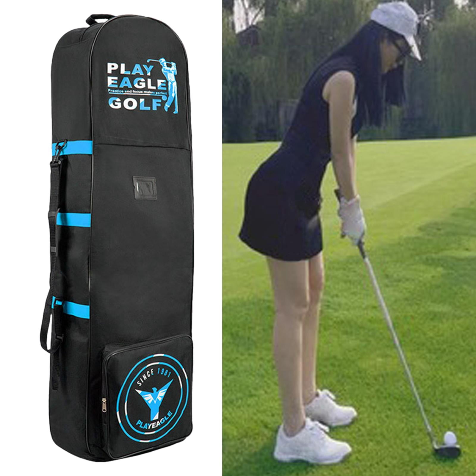 harayaa Airline Golf Travel Bag Golf Travel Cover Zipper Foldable Storage Bag Golf Clubs Blue