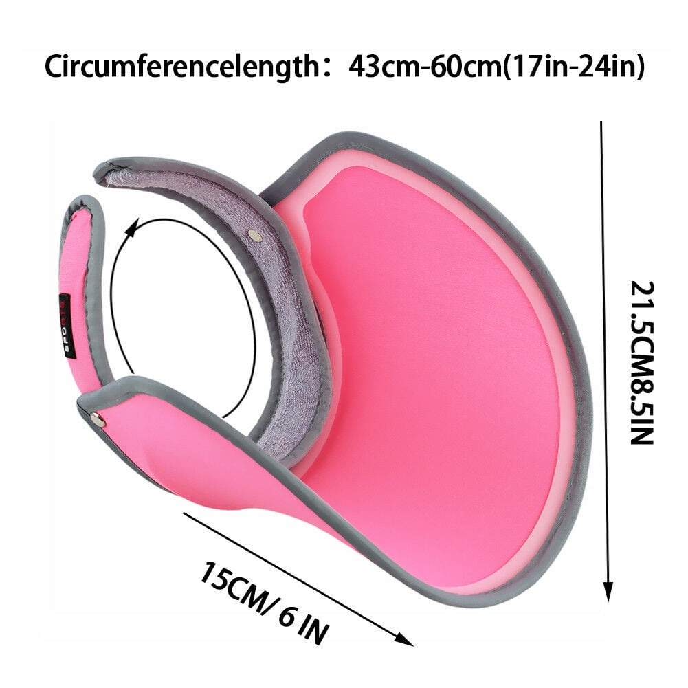 Adult Unisex Wide Visor Cap Adjustable Sweat-Absorbent UV Protection
