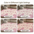 thumbnail image 7 of ODIKA Pink Vintage Damask Trellis Ornate Climbing Motif Distressed for Guest Room, Lounge, Apartment, Non-Slip Low Profile, 7 of 7