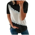 thumbnail image 2 of Pntutb Mujer Casual O-Cuello Tie-Dye Sudadera Suelta Suave Manga Corta Pullover tops Pntutb Pntutb-6486, 2 of 4