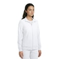 thumbnail image 4 of Natural Uniforms Women’s Zip-Front Warm-Up Jacket – 4-Way Stretch, Moisture-Wicking, Contemporary Fit–Medical Scrubs Jacket (White, Medium), 4 of 7