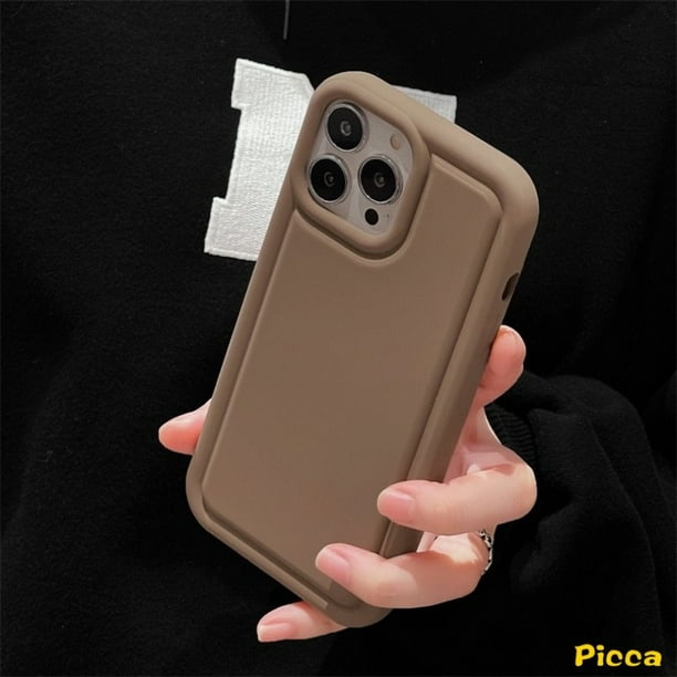 Funda De Silicona Líquida De Color Sólido Simple De Lujo Compatible Con IPhone 11 14 13 12 Pro MAX 7Plus 8Plus XR 6 6S 7 8 Plus X XS SE 2020 Airbag Grueso A Prueba De Golpes Mate Lisa