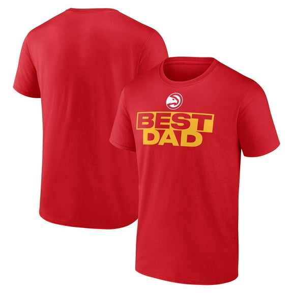 Men's Red Atlanta Hawks Greatest Dad T-Shirt
