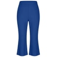 thumbnail image 7 of Horkkom Flare Leggings for Women Solid Color Elastic Waist Capri Leggings Casual Workout Yoga Pants L, 7 of 7