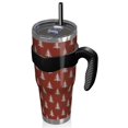 thumbnail image 2 of 40oz Tumbler,Red Christmas Tree Pattern Insulated Tumblers with Removable Handle,Stainless Steel Double Vacuum Coffee Tumbler Cup with Straw for Home,Office,Travel,Party, 2 of 5