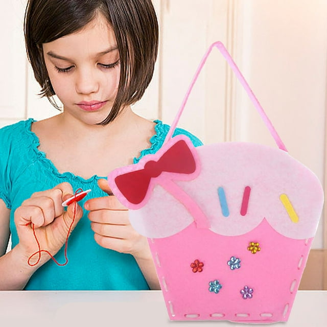 Bolsa de tela no tejida para manualidades, hecha a mano, con diseño plegable y portátil, ideal para proyectos de manualidades, gran capacidad de almacenamiento y decoración del hogar.