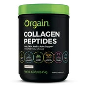 Orgain Grass Fed Hydrolyzed Collagen Peptides Protein Powder - Paleo & Keto Friendly, Amino Acid Supplement, Pasture Raised, Dairy Free, Non-GMO, Type I and III, 1 Pound (Packaging May Vary)