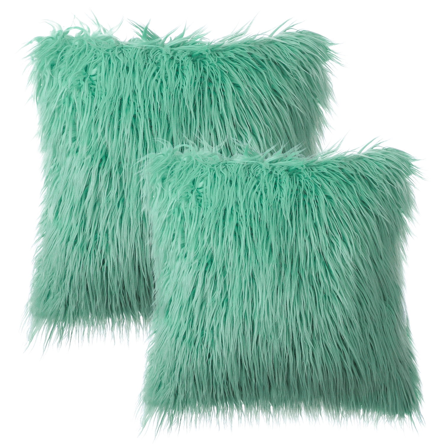 Phantoscope Merino Style Faux Fur Series Decorative Throw Pillow Bundle