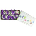 thumbnail image 4 of Northlight 8pc Purple and White Decoupage Shatterproof Christmas Ball Ornaments 2.25" (57mm), 4 of 4