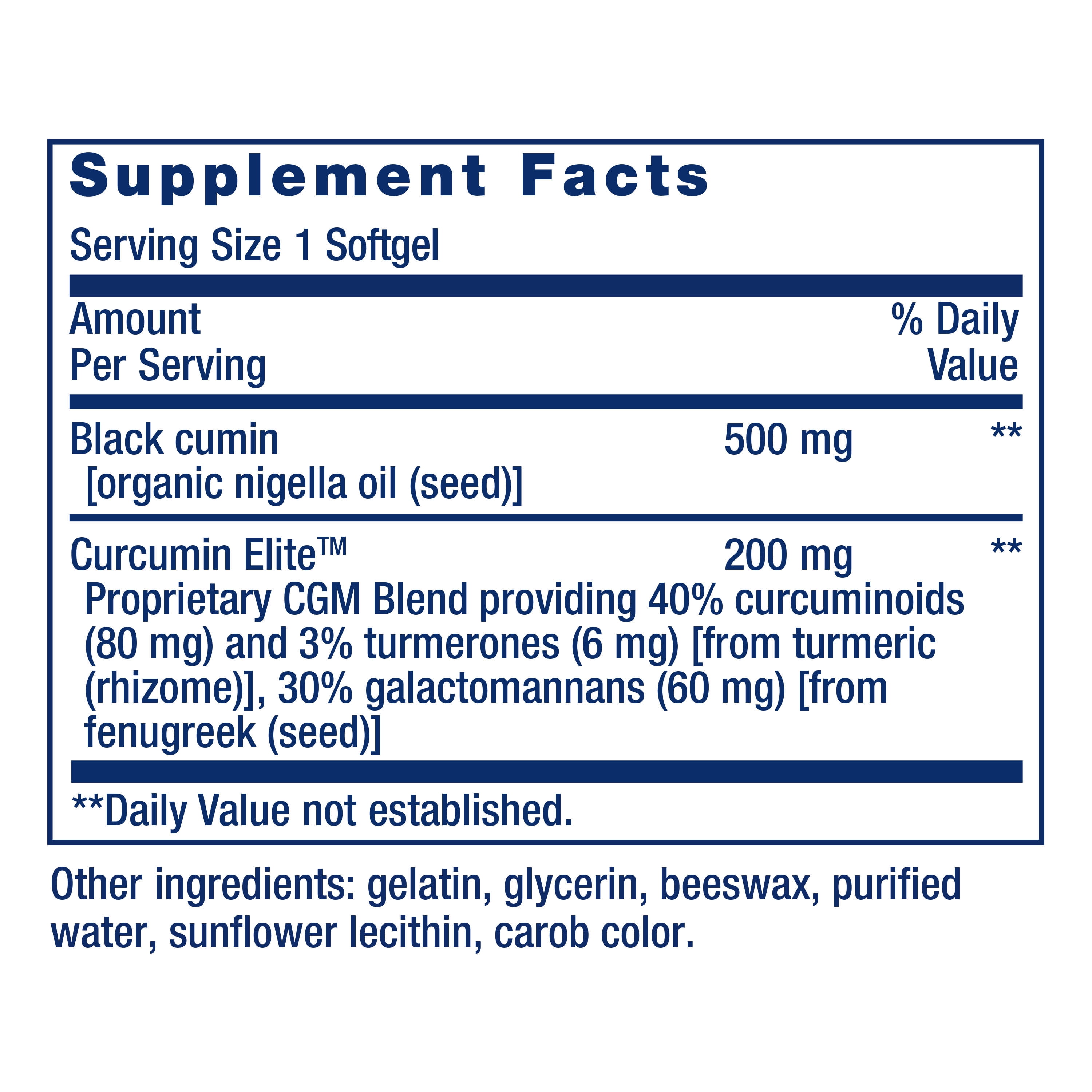 Life Extension Black Cumin Seed Oil and Curcumin Elite™, black cumin, turmeric extract, immune health support, high bioavailability, whole-body health, gluten free, non-GMO, 60 softgels