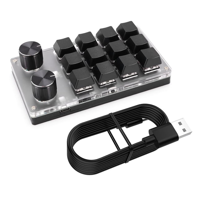 Keypad Macro Teclado compatible con Bluetooth Programable Mecánico Negro