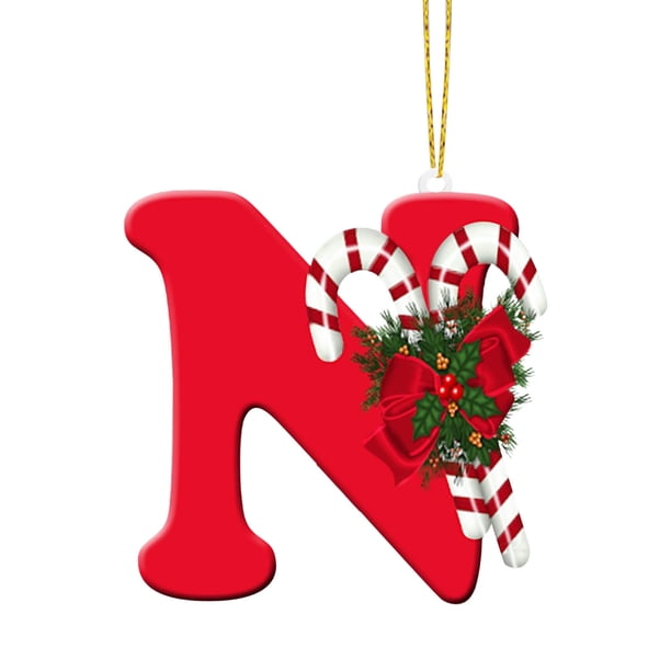 Decoraciones Del Árbol de Navidad Decoración Del Árbol de Navidad de 26 Letras Decoración Del Árbol de Navidad Colgante Decoración Del Árbol de Navidad Personalizada