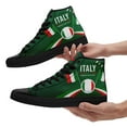 thumbnail image 5 of Coolcustomize Women's Italian Flag High-Top Sneakers - Green, White & Red Tricolor Design with Crown Accent - Lace-Up Closure Casual Shoes - Italian Heritage Boots for Everyday, Travel, Themed Events, 5 of 10