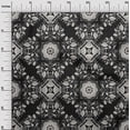 thumbnail image 3 of oneOone Georgette Viscose Black Fabric Asian Block Tile Sewing Material Print Fabric By The Yard 42 Inch Wide, 3 of 4