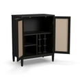 thumbnail image 2 of Homestyles Brentwood Mid-Century Wood Bar Cabinet with 2 Shelves in Black, 2 of 19