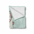 thumbnail image 2 of Unicorn Soft Flannel Fleece Throw Blanket, Cartoon Illustration of a Unicorn on a Pastel Toned Background with Stars, Cozy Plush for Indoor and Outdoor Use, 50" x 60", Multicolor, by Ambesonne, 2 of 6