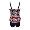 thumbnail image 6 of DHFJKG High Waisted Tankini Sets For Women 2 Piece Swimsuits Floral Tropical Print Swim Tank Top With Shorts Bottom Tummy Control Holiday Beachwear, 6 of 6