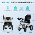 thumbnail image 2 of Erinnyees 24V Electric Wheelchair Foldable, 500W Dual Motor All-Terrain Lightweight Wheelchair, Silver, 2 of 8