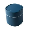 thumbnail image 2 of Desktop Trashcan Covered Dustbin for Living Room Desk Blue with, 2 of 9