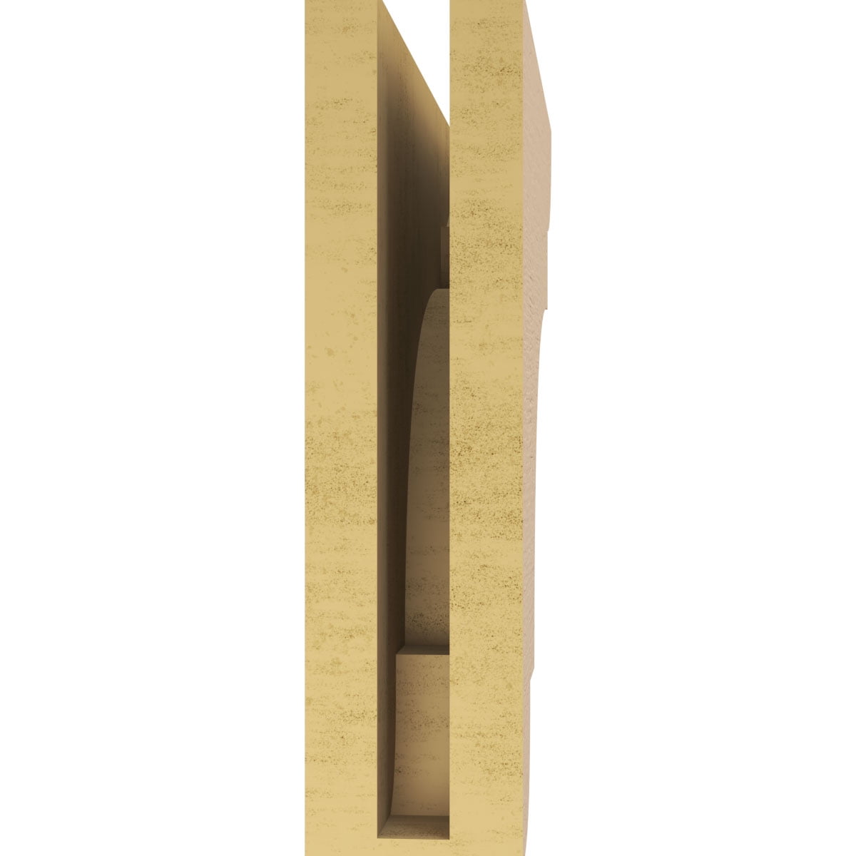 3"W x 12"D x 12"H Thin New Brighton Rough Cedar Woodgrain TimberThane Corbel, Primed Tan