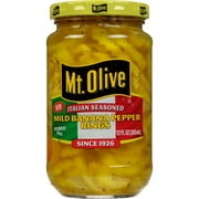 Mt. Olive Italian Seasoned Mild Banana Pepper Rings, 12 fl oz jar