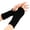 Black, variant on Unisex Diamond Cable Knit Fingerless Wrist Cuffs Elastic Soft Half Finger Gloves for Typing Office Daily Casual Winter Wear Black One Size
