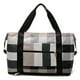 thumbnail image 4 of Bolsa de lona a cuadros, ligera, plegable, deportiva, para gimnasio, para nadar, senderismo (negro) JShteea Para Estrenar, 4 of 9