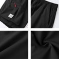 thumbnail image 5 of Domuza Cargo Shorts for Men Relaxed Fit Drawstring Elastic Waist Shorts Multi Pockets Summer Knee Length Work Short with Zipper Pocket Black XL, 5 of 6