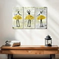 thumbnail image 2 of Elephant Stock Glitter Ballerinas Wall Art - Horizontal Multi Panel Canvas - Living Room Wall Decor - Dance Multi Panel - Yellow And Black Decor - 23" x 14", 2 of 4